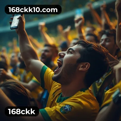 App 168ckk para iOS e Android — interface mobile, login biométrico e PIX integrado